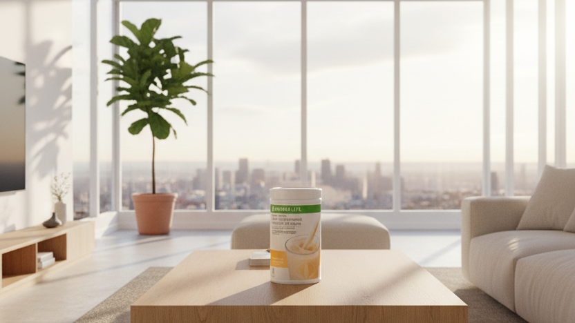 Formula 1 Complete Meal Replacement Shake banana caramel flavor in a 750 g container, gluten-free and packed with nutrients.