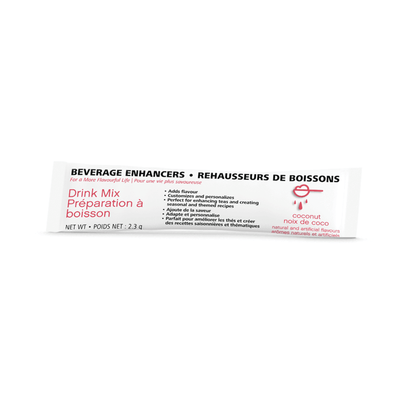 Beverage Enhancers Drink Mix Single-Serve Packets Coconut flavor, 30 packets for tasty beverage boosts.