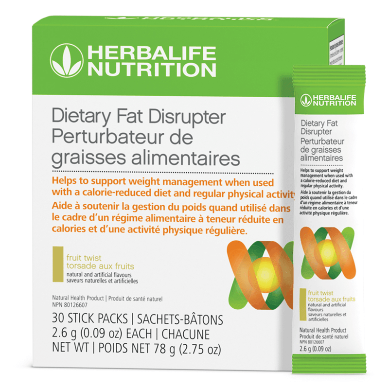 Dietary Fat Disrupter by Herbalife Nutrition, 30 stick packets for weight management support with Litramine®-MD.