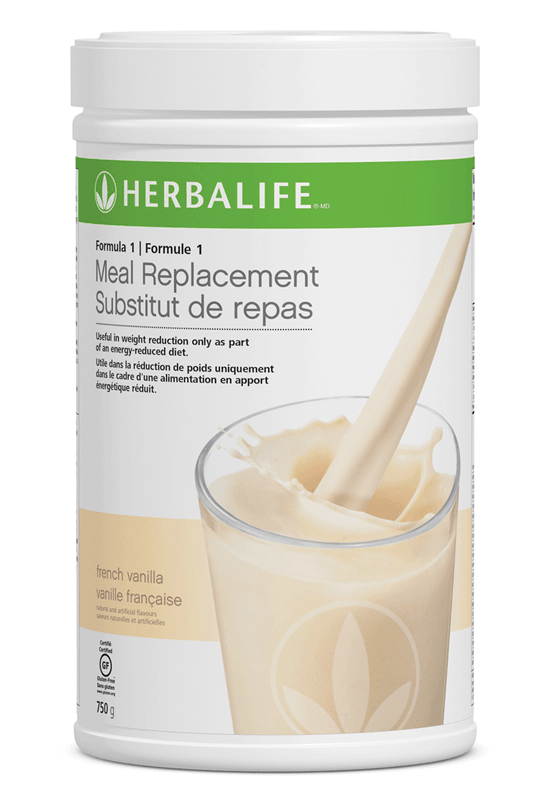 Formula 1 Complete Meal Replacement Shake in French Vanilla, 750g, offering 21 vitamins and minerals for weight management.