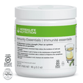 Immunity Essentials product container for daily immune support with herbal ingredients and micronutrients.