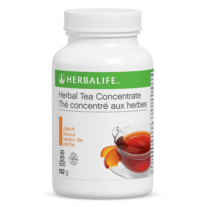 Herbal Tea Concentrate in peach flavor, 102 g. Instant tea mix for a delicious and uplifting daily drink.