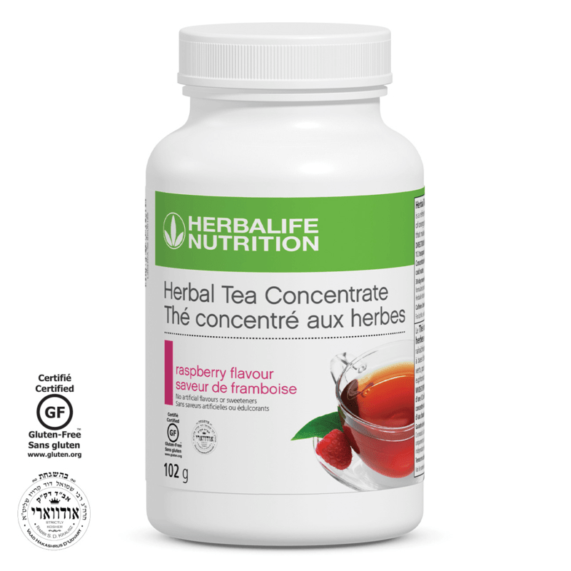 Herbal Tea Concentrate in raspberry flavor, 102 g, providing uplifting tea experience with natural ingredients.