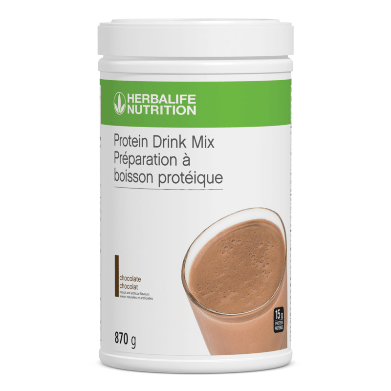 Herbalife Nutrition Protein Drink Mix, Chocolate flavor, 870 g, nutritious protein snack for energy and hunger control.